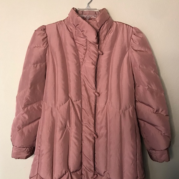 Full Length Down Puffer Coat Sz L - Picture 2 of 12